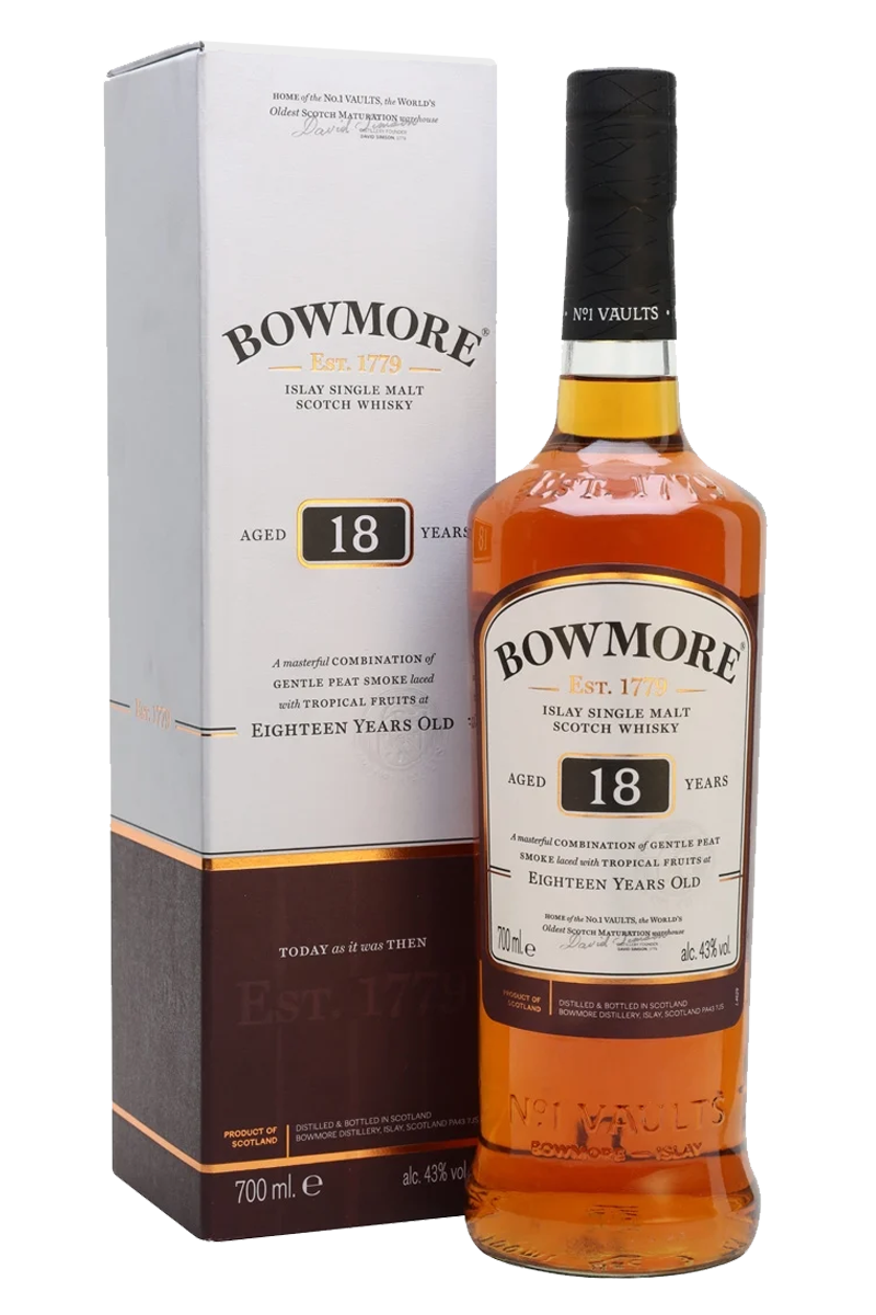 Bowmore 18 Years Islay Single Malt Scotch Whiskey – Jensens Liquors Bowmore 18 Years Islay Single Malt Scotch Whiskey – Jensens Liquors