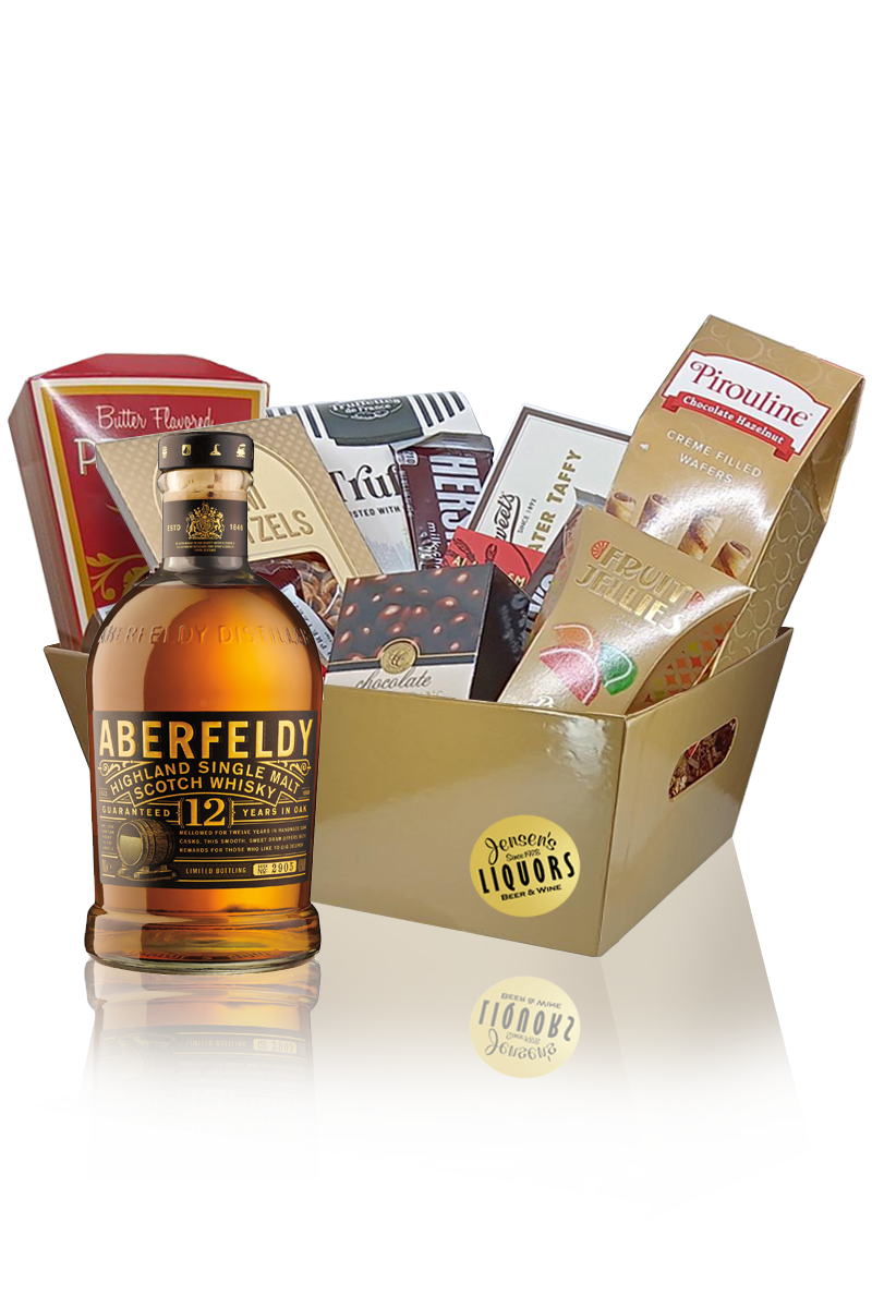Single Malt Gift Basket Aberfeldy 12 Years – Jensens Liquors Single Malt Gift Basket Aberfeldy 12 Years – Jensens Liquors