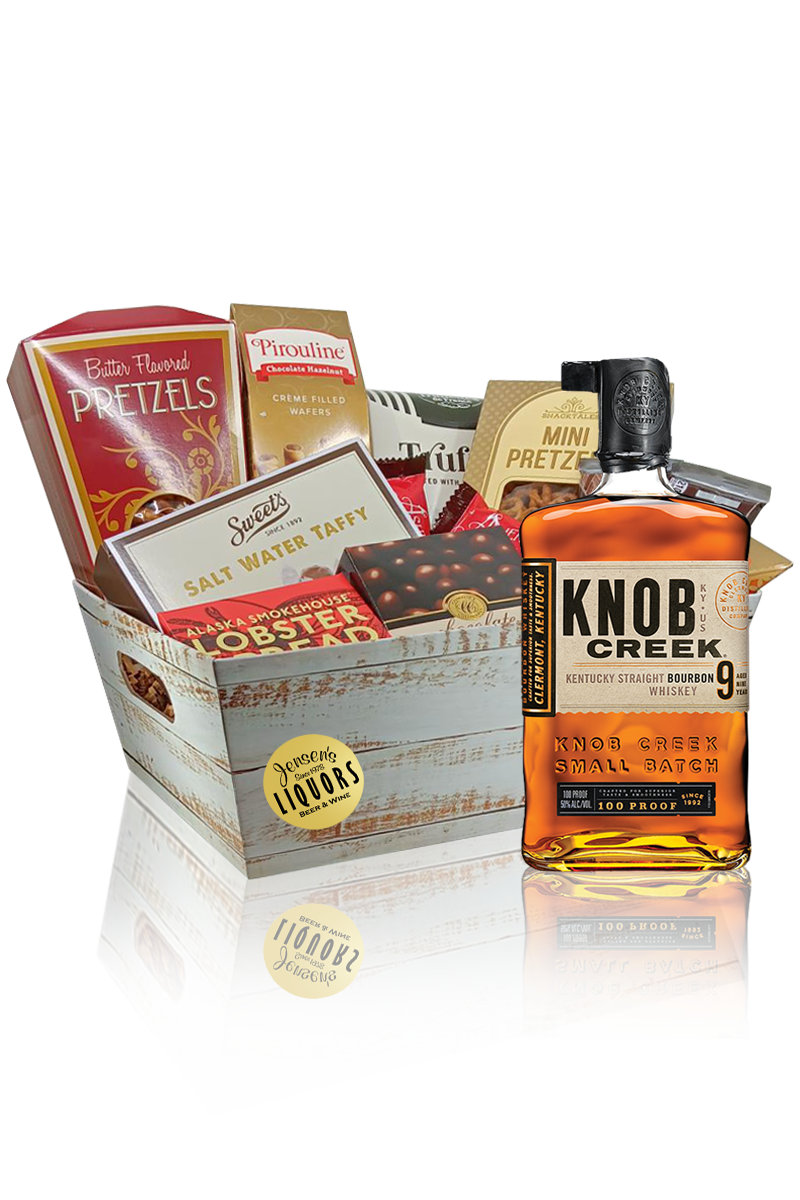 Whiskey-Bourbon Gift Basket Knob Creek 9 Years – Jensens Liquors