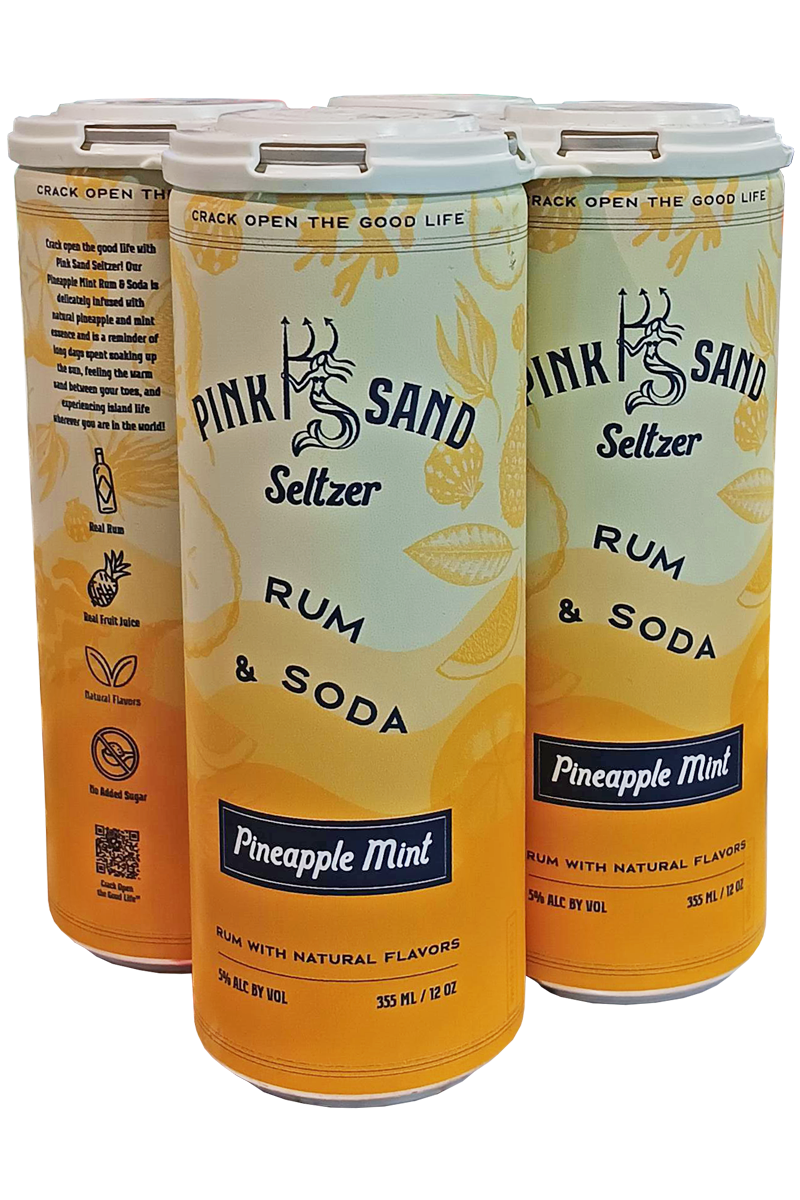 Pink Sand Pineapple Mint Rum & Soda Seltzer