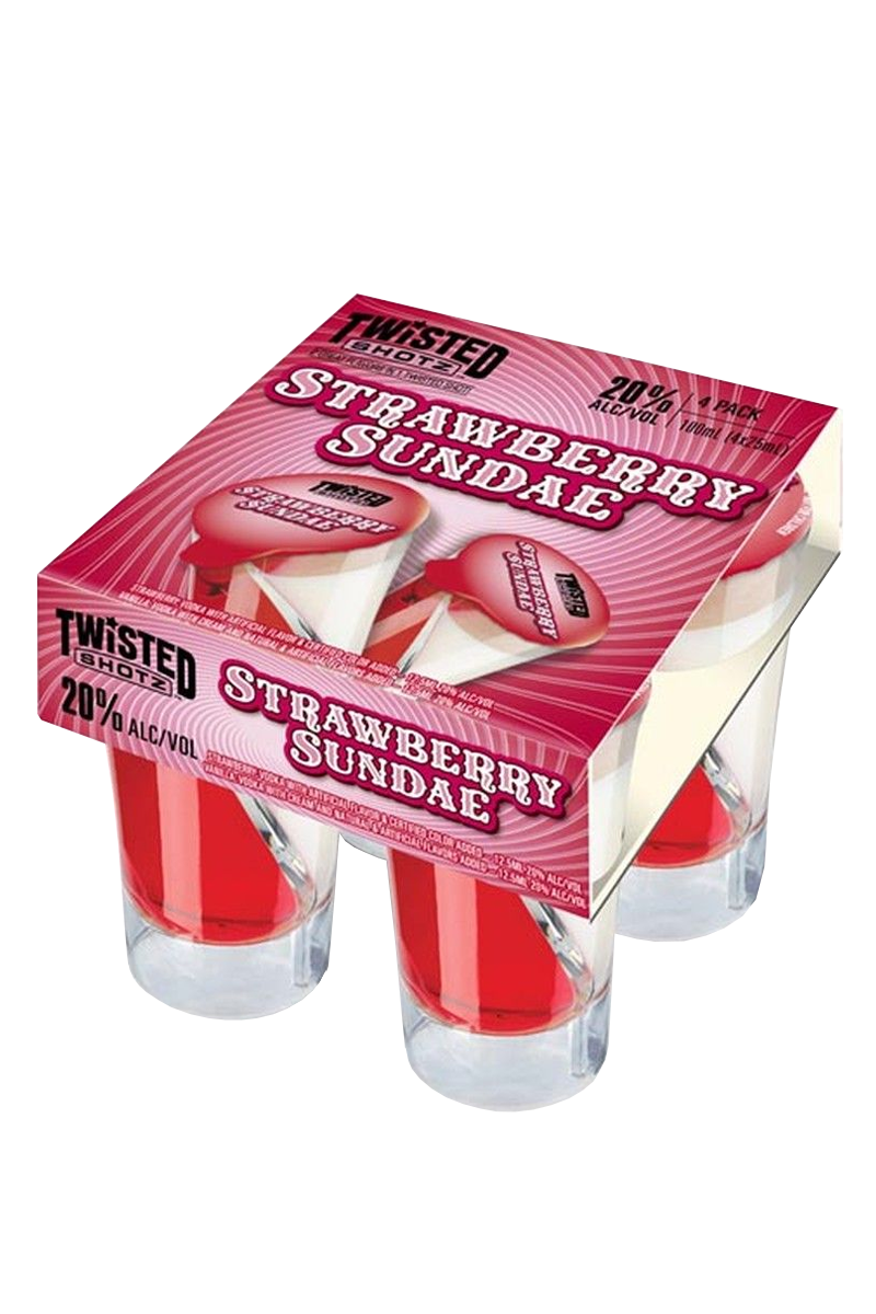 Twisted Shotz Strawberry Sundae Single – Jensens Liquors