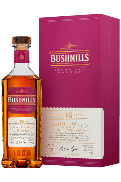 Bushmills 16 Years Single Malt Irish Whiskey – Jensens Liquors Bushmills 16 Years Single Malt Irish Whiskey – Jensens Liquors