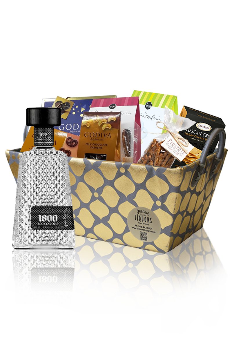 Tequila Gift Basket 1800 Cristalino