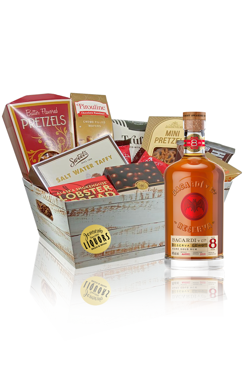 Rum Gift Basket Bacardi Gran Reserva 8 Years