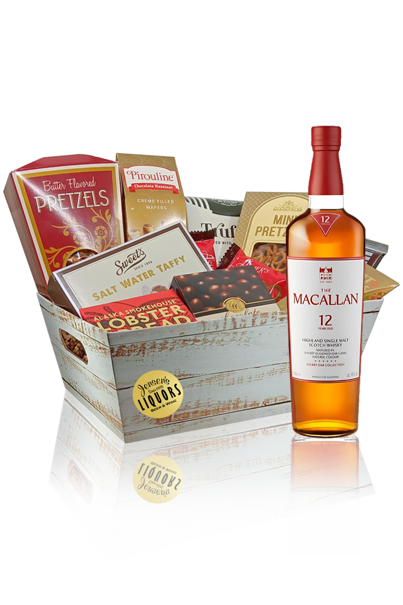 Single Malt Gift Basket Macallan 12 Years Sherry Oak