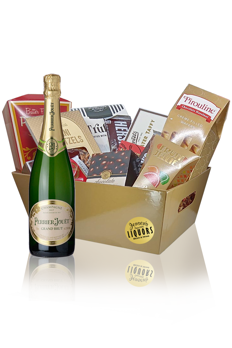 Champagne Gift Basket Perrier Jouet Grand Brut