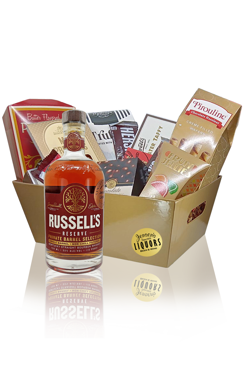 Whiskey-Bourbon Gift Basket Russell's