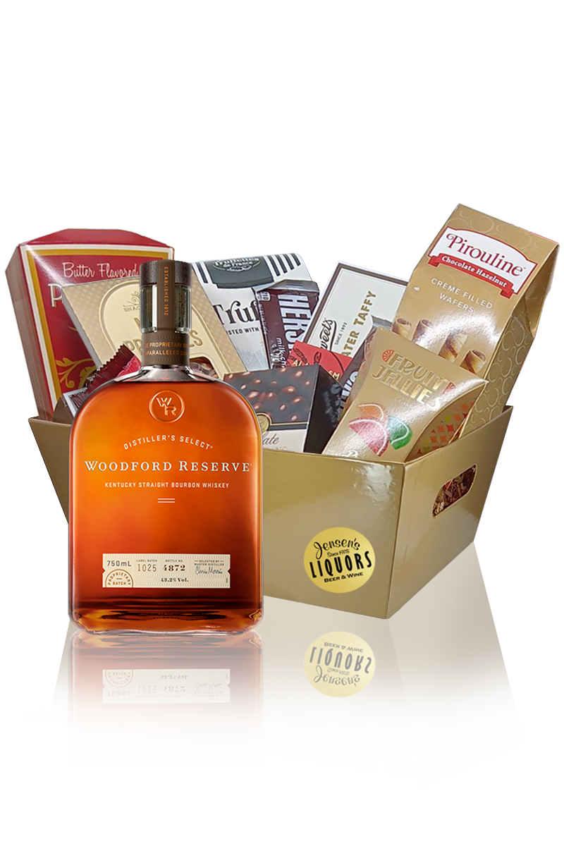 Whiskey-Bourbon Gift Basket Woodford Reserve