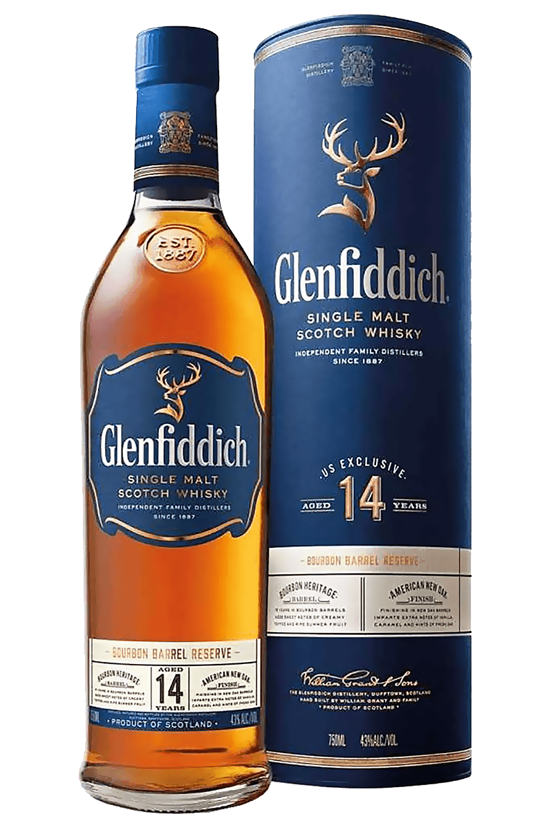 Glenfiddich 14 Years Bourbon Barrel Reserve Single Malt Whisky 750 ML