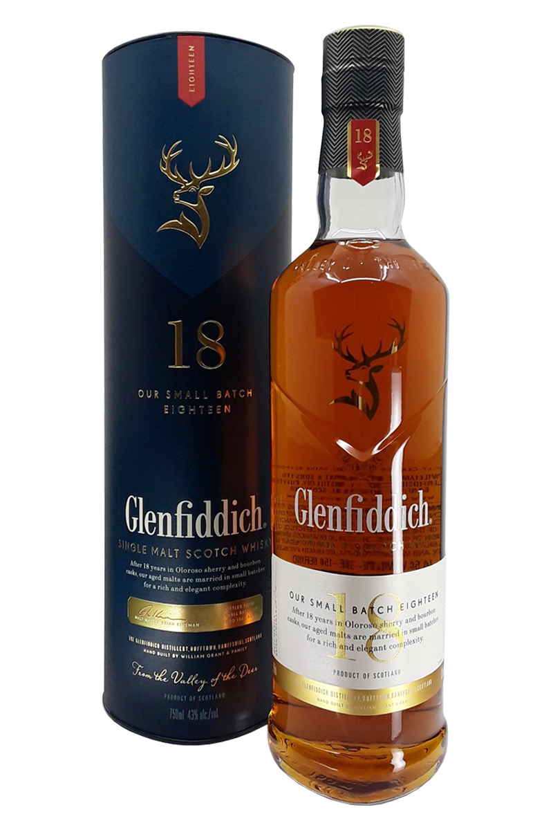 Glenfiddich 18 Years Small Batch Single Malt Scotch Whisky 750 ML