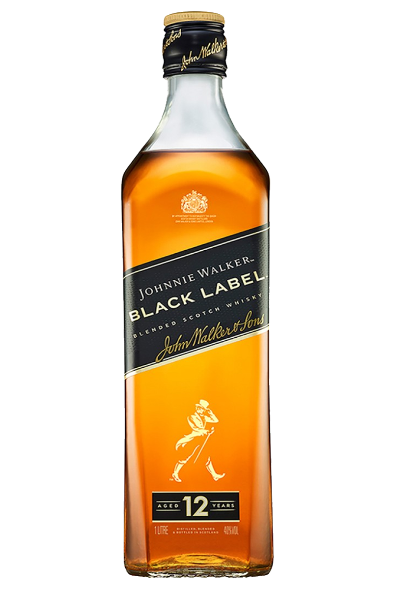 Johnnie Walker Black Label 12 Years Scotch Whisky 1 LT